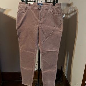 Baby corduroy super skinny pants blush color